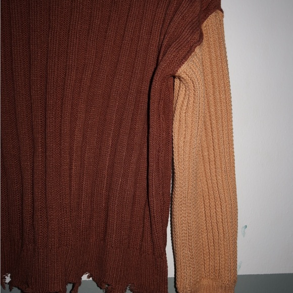 Rue21 Brown Distressed Sweater - Picture 7 of 9